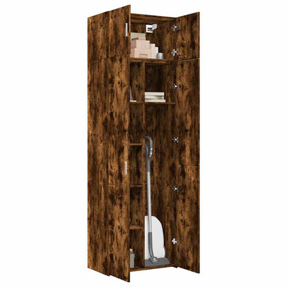 Armadietto Rovere Fumo 70x42,5x225 cm in Legno Multistrato