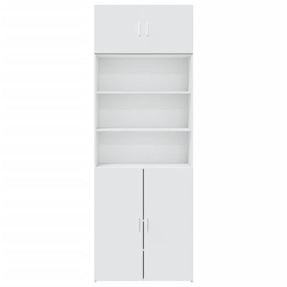 Mobile Portaoggetti Bianco 80x42,5x225 cm in Truciolato