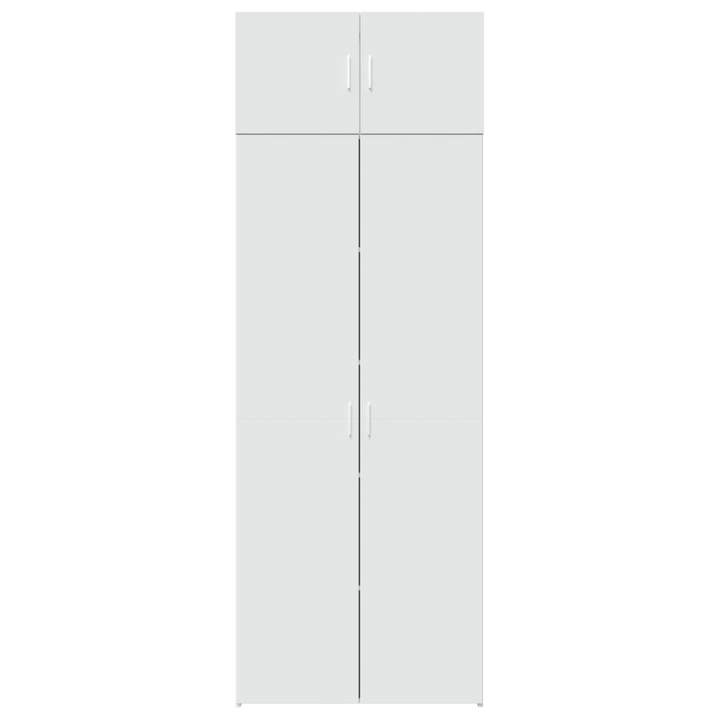 Mobile Portaoggetti Bianco 80x42,5x225 cm in Truciolato