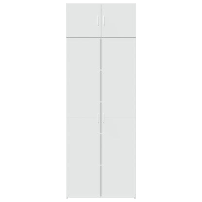 Mobile Portaoggetti Bianco 80x42,5x225 cm in Truciolato