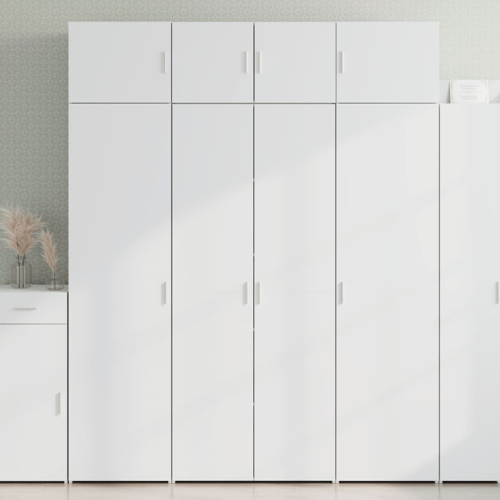 Mobile Portaoggetti Bianco 80x42,5x225 cm in Truciolato