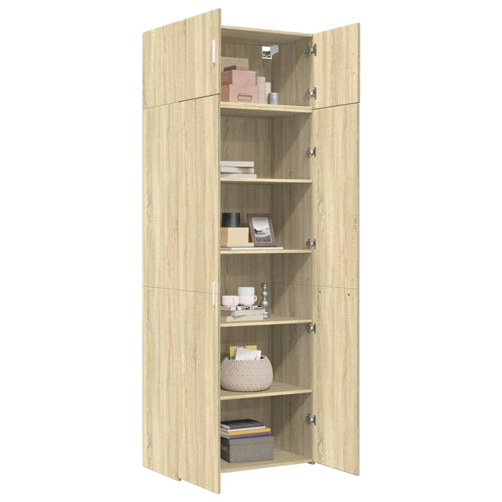 Armadietto Rovere Sonoma 80x42,5x225 cm in Truciolato