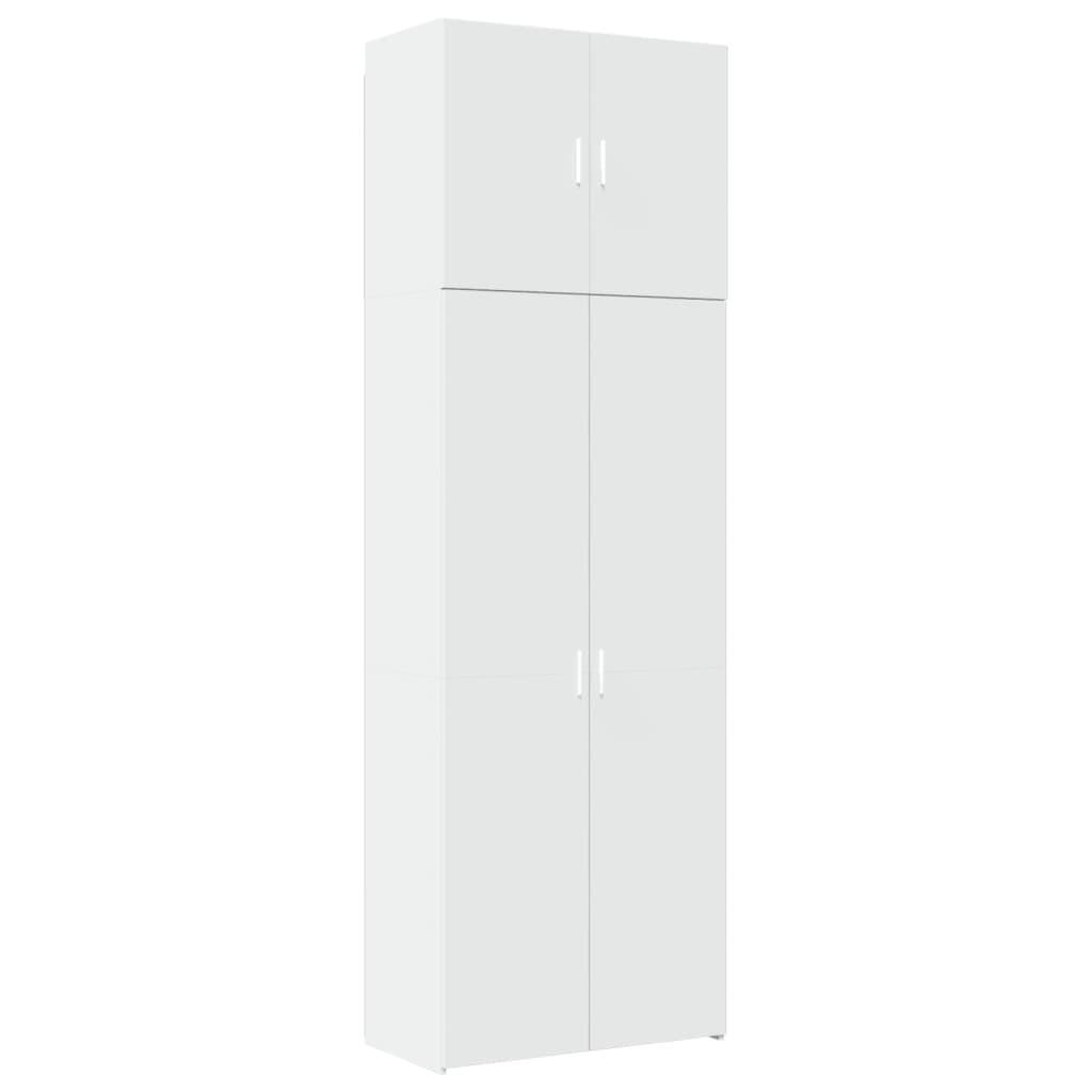 Credenza Bianca 80x42,5x249 cm in Legno Multistrato
