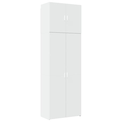 Credenza Bianca 80x42,5x249 cm in Legno Multistrato