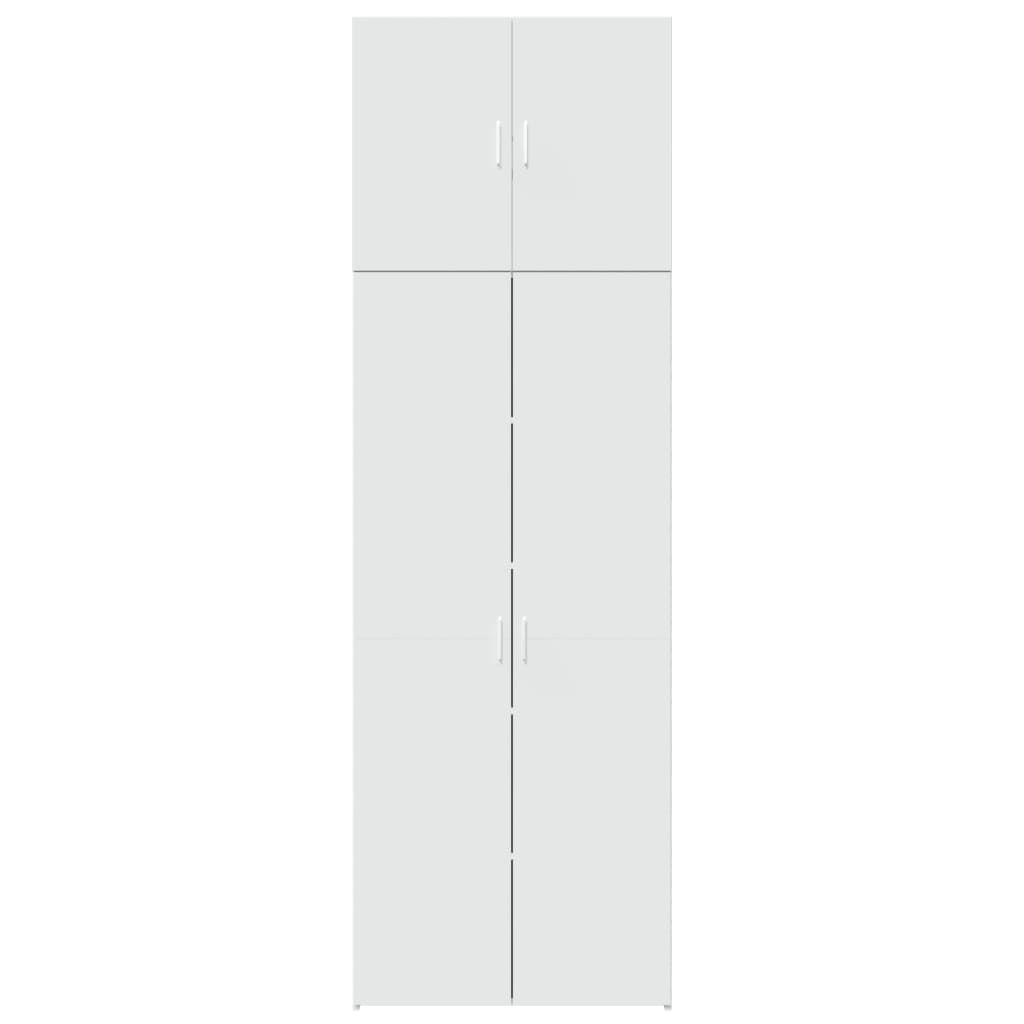 Credenza Bianca 80x42,5x249 cm in Legno Multistrato