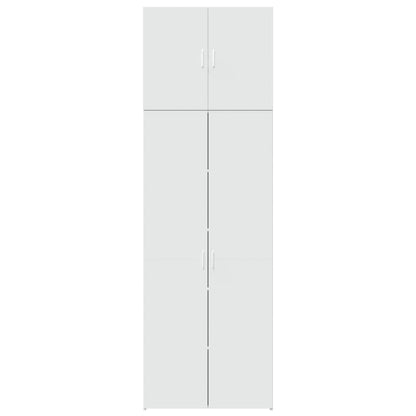 Credenza Bianca 80x42,5x249 cm in Legno Multistrato