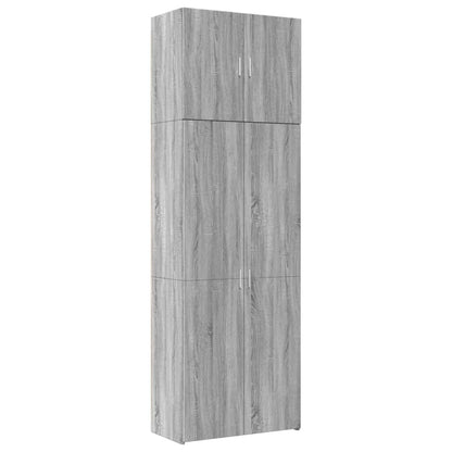 Credenza Grigio Sonoma 80x42,5x249 cm in Legno Multistrato