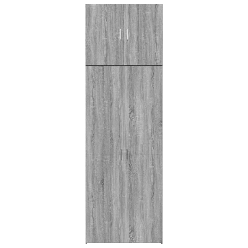 Credenza Grigio Sonoma 80x42,5x249 cm in Legno Multistrato