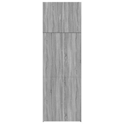 Credenza Grigio Sonoma 80x42,5x249 cm in Legno Multistrato