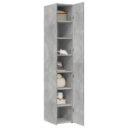 Credenza Grigio Cemento 30x42,5x185 cm in Legno Ingegnerizzato