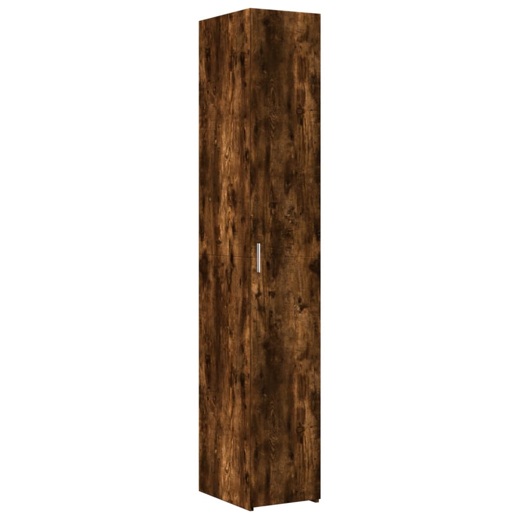 Credenza Rovere Fumo 30x42,5x185 cm in Legno Ingegnerizzato