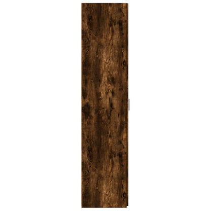 Credenza Rovere Fumo 30x42,5x185 cm in Legno Ingegnerizzato