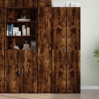 Credenza Rovere Fumo 30x42,5x185 cm in Legno Ingegnerizzato