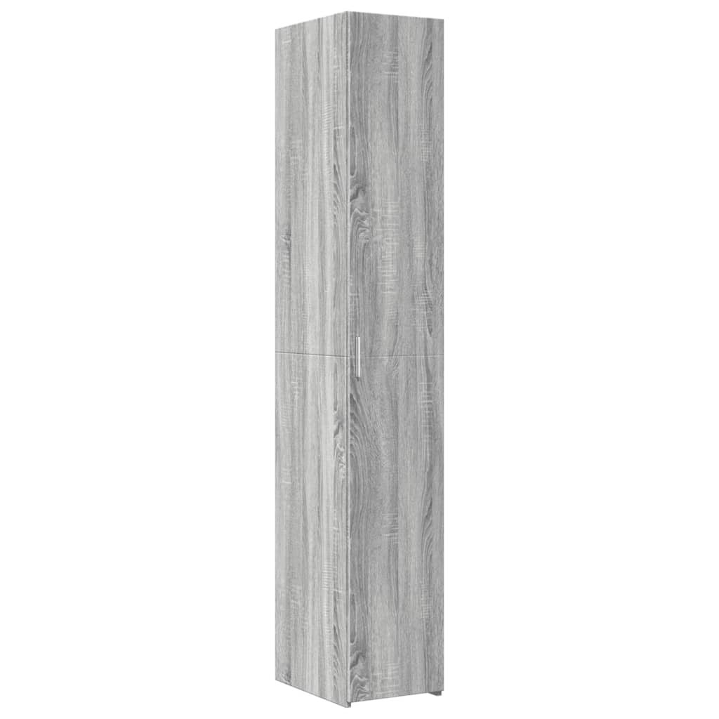 Credenza Grigio Sonoma 30x42,5x185 cm in Legno Ingegnerizzato