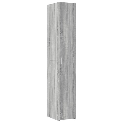 Credenza Grigio Sonoma 30x42,5x185 cm in Legno Ingegnerizzato