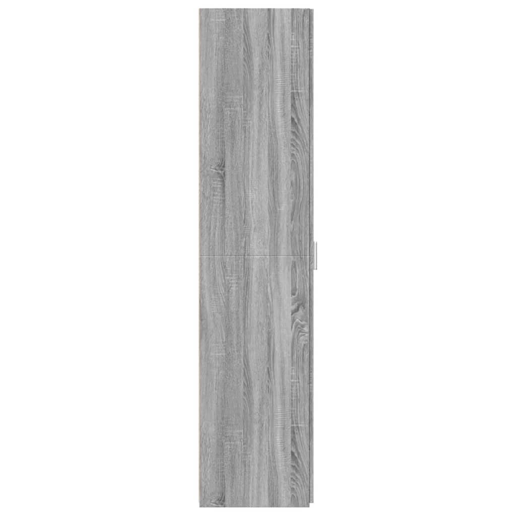Credenza Grigio Sonoma 30x42,5x185 cm in Legno Ingegnerizzato