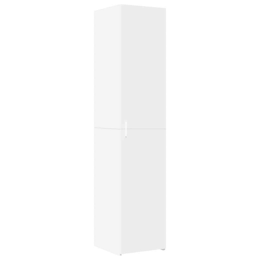 Credenza Bianca 40x42,5x185 cm in Legno Ingegnerizzato