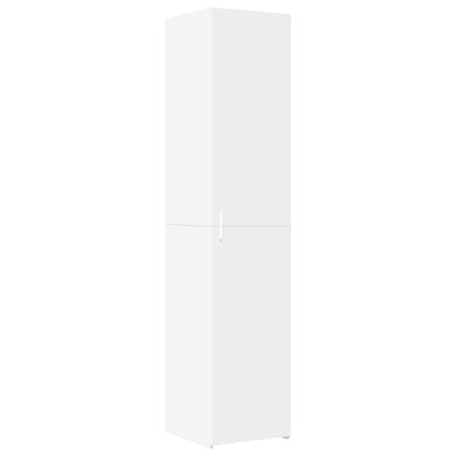 Credenza Bianca 40x42,5x185 cm in Legno Ingegnerizzato