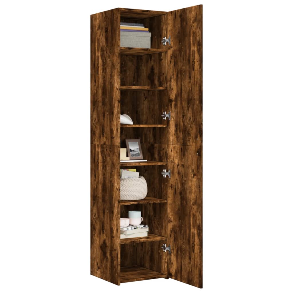 Credenza Rovere Fumo 40x42,5x185 cm in Legno Ingegnerizzato
