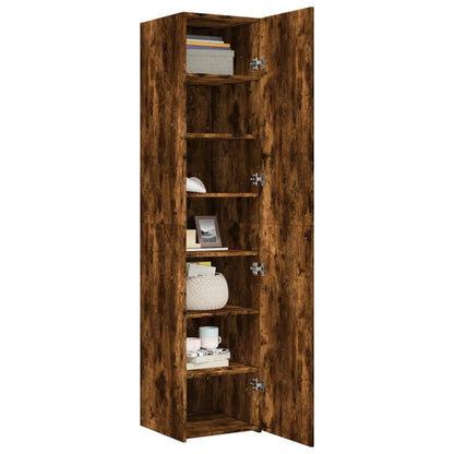 Credenza Rovere Fumo 40x42,5x185 cm in Legno Ingegnerizzato