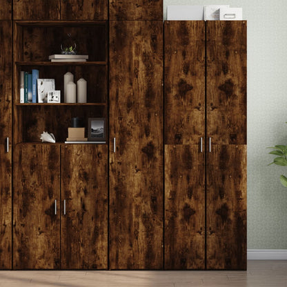 Credenza Rovere Fumo 40x42,5x185 cm in Legno Ingegnerizzato