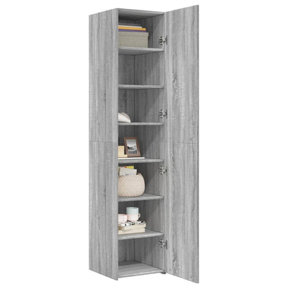 Credenza Grigio Sonoma 40x42,5x185 cm in Legno Ingegnerizzato