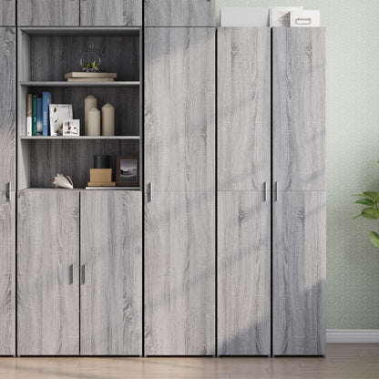 Credenza Grigio Sonoma 40x42,5x185 cm in Legno Ingegnerizzato