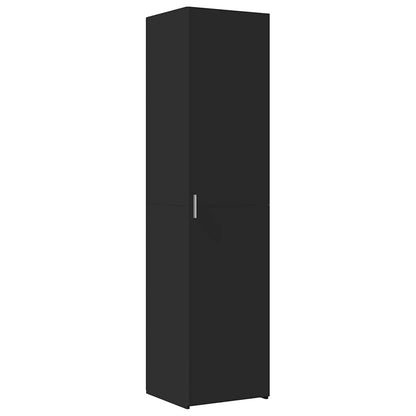 Credenza Nera 45x42,5x185 cm in Legno Ingegnerizzato