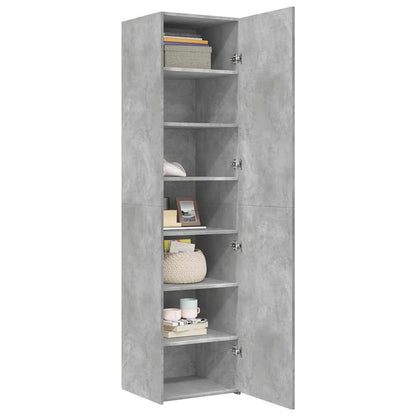 Credenza Grigio Cemento 45x42,5x185 cm in Legno Ingegnerizzato