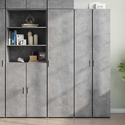 Credenza Grigio Cemento 45x42,5x185 cm in Legno Ingegnerizzato