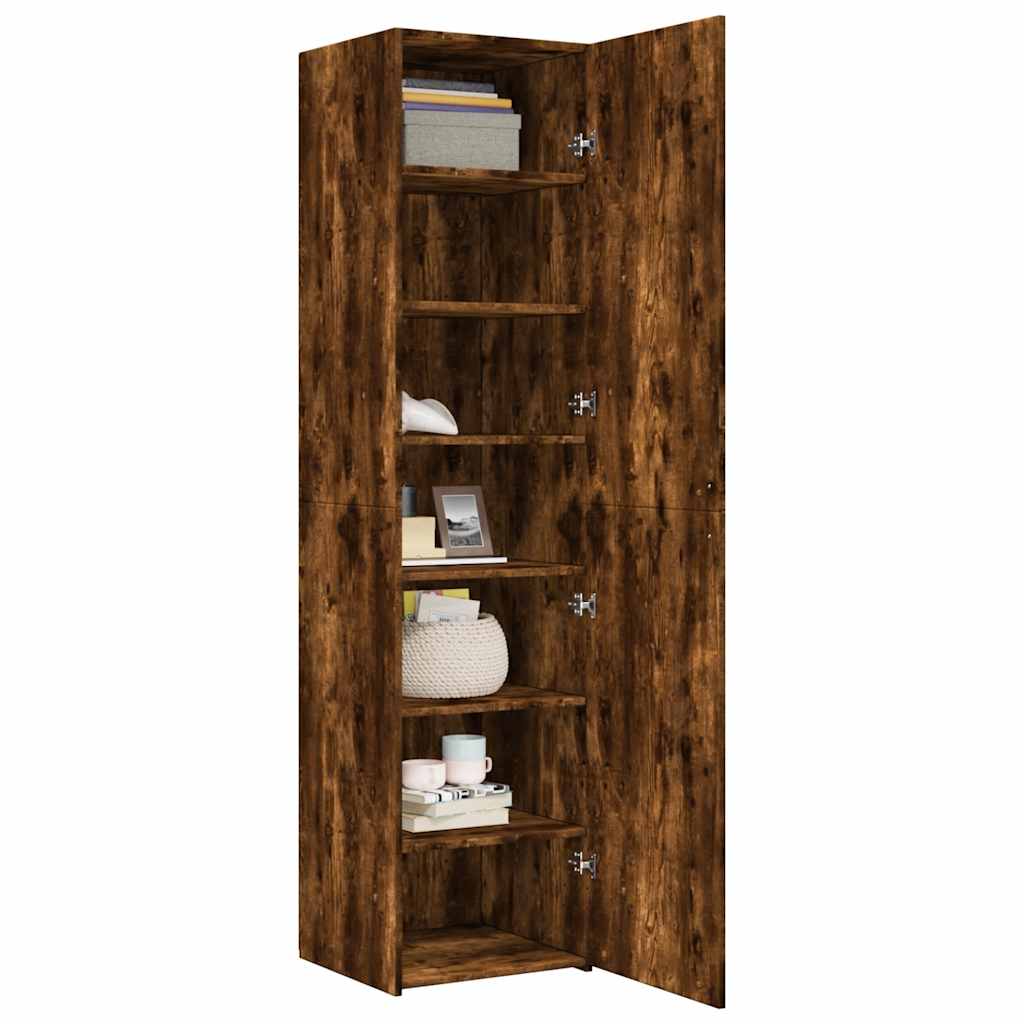 Credenza Rovere Fumo 45x42,5x185 cm in Legno Ingegnerizzato