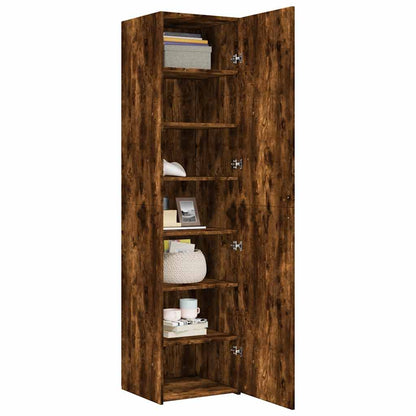 Credenza Rovere Fumo 45x42,5x185 cm in Legno Ingegnerizzato
