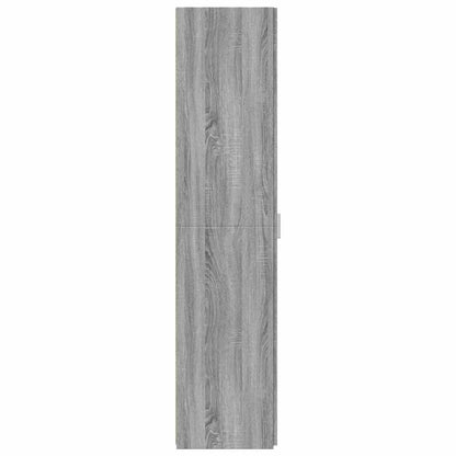 Credenza Grigio Sonoma 45x42,5x185 cm in Legno Ingegnerizzato