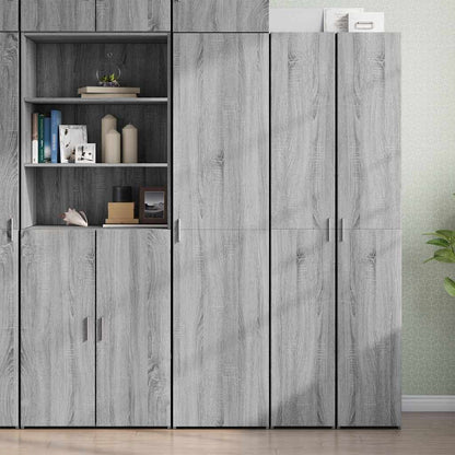 Credenza Grigio Sonoma 45x42,5x185 cm in Legno Ingegnerizzato
