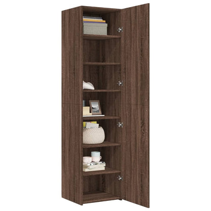 Credenza Rovere Marrone 45x42,5x185 cm in Legno Multistrato