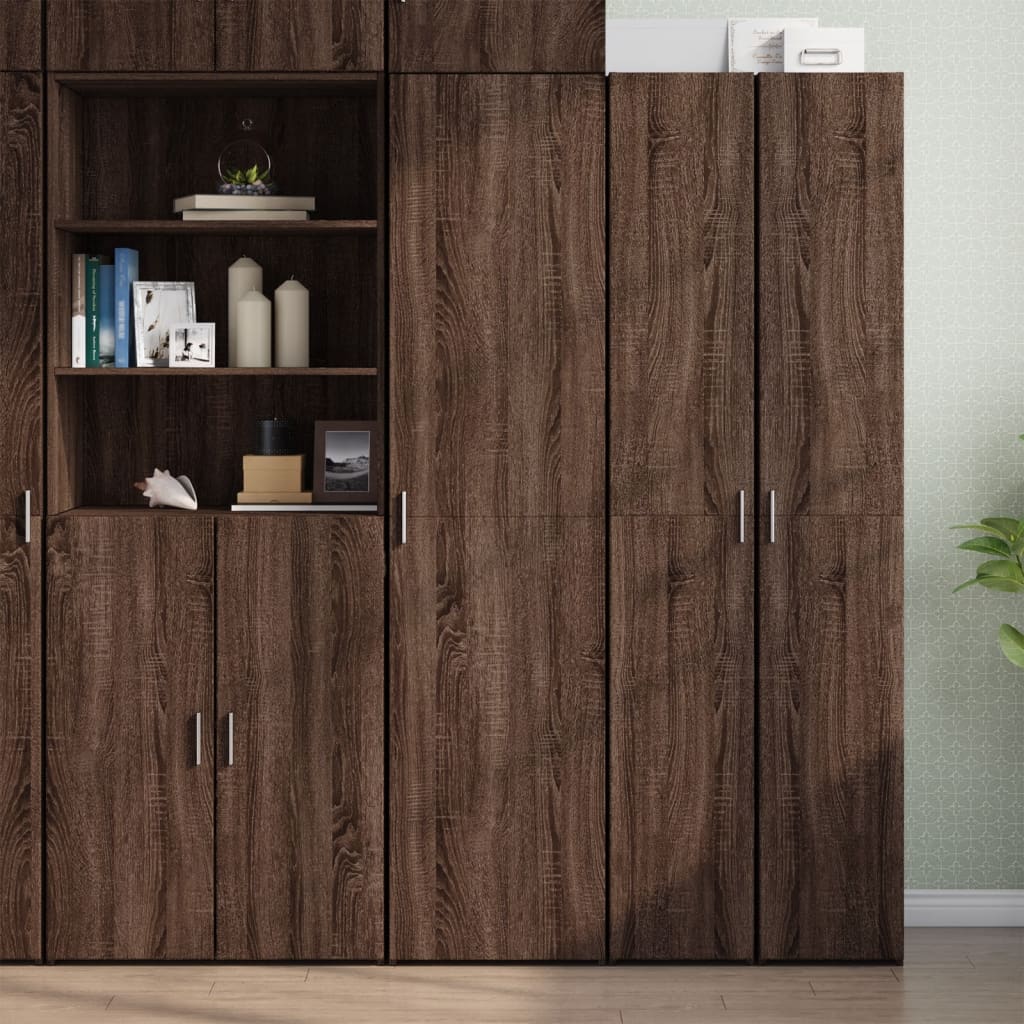 Credenza Rovere Marrone 45x42,5x185 cm in Legno Multistrato