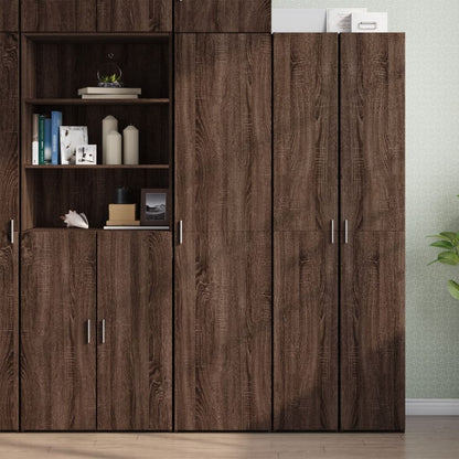 Credenza Rovere Marrone 45x42,5x185 cm in Legno Multistrato