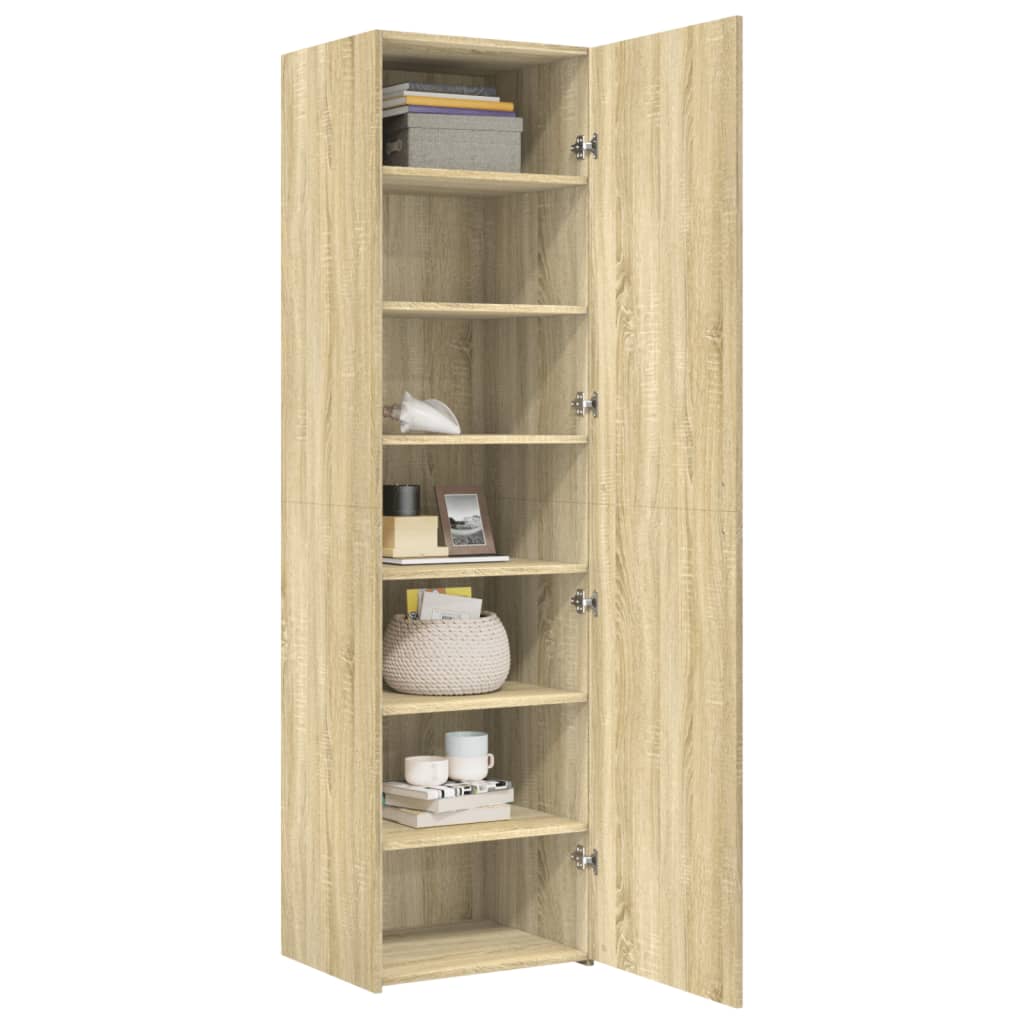 Credenza Rovere Sonoma 50x42,5x185 cm in Legno Ingegnerizzato