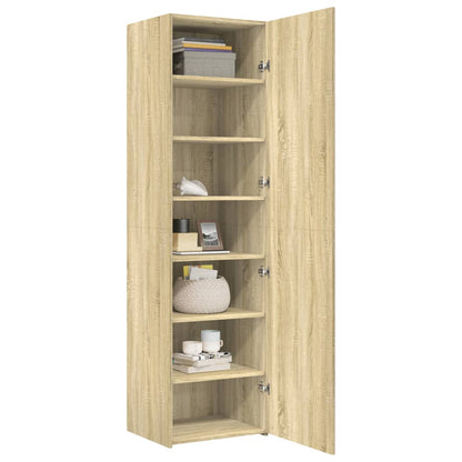 Credenza Rovere Sonoma 50x42,5x185 cm in Legno Ingegnerizzato