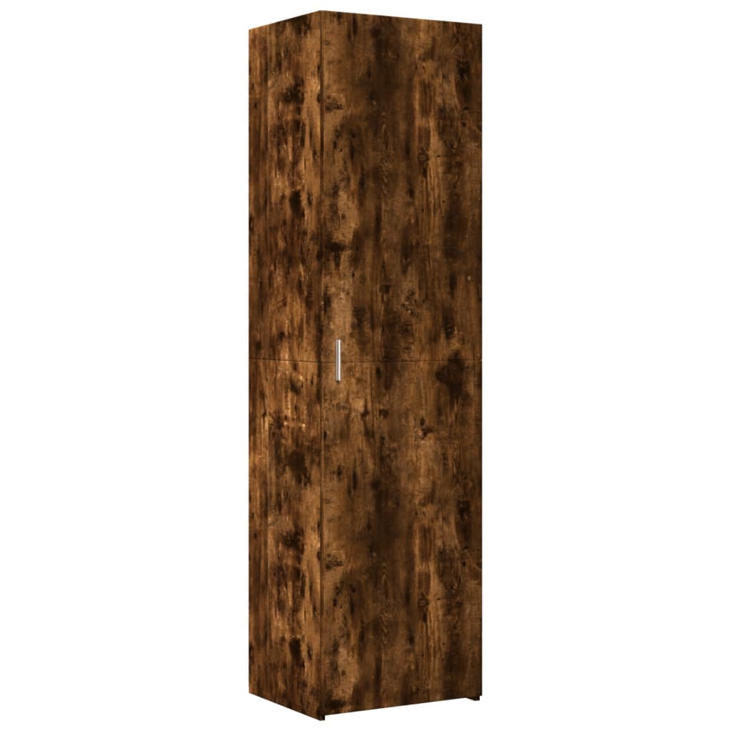 Credenza Rovere Fumo 50x42,5x185 cm in Legno Ingegnerizzato