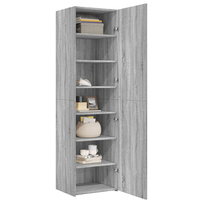 Credenza Grigio Sonoma 50x42,5x185 cm in Legno Ingegnerizzato