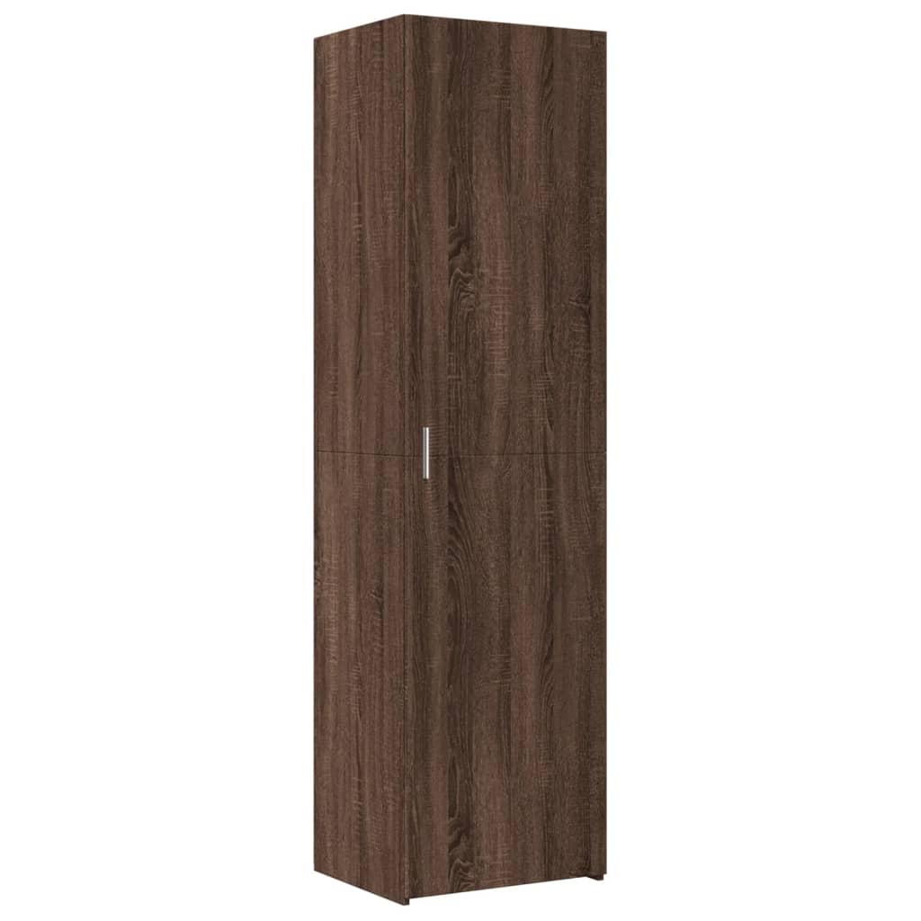 Credenza Rovere Marrone 50x42,5x185 cm in Legno Multistrato