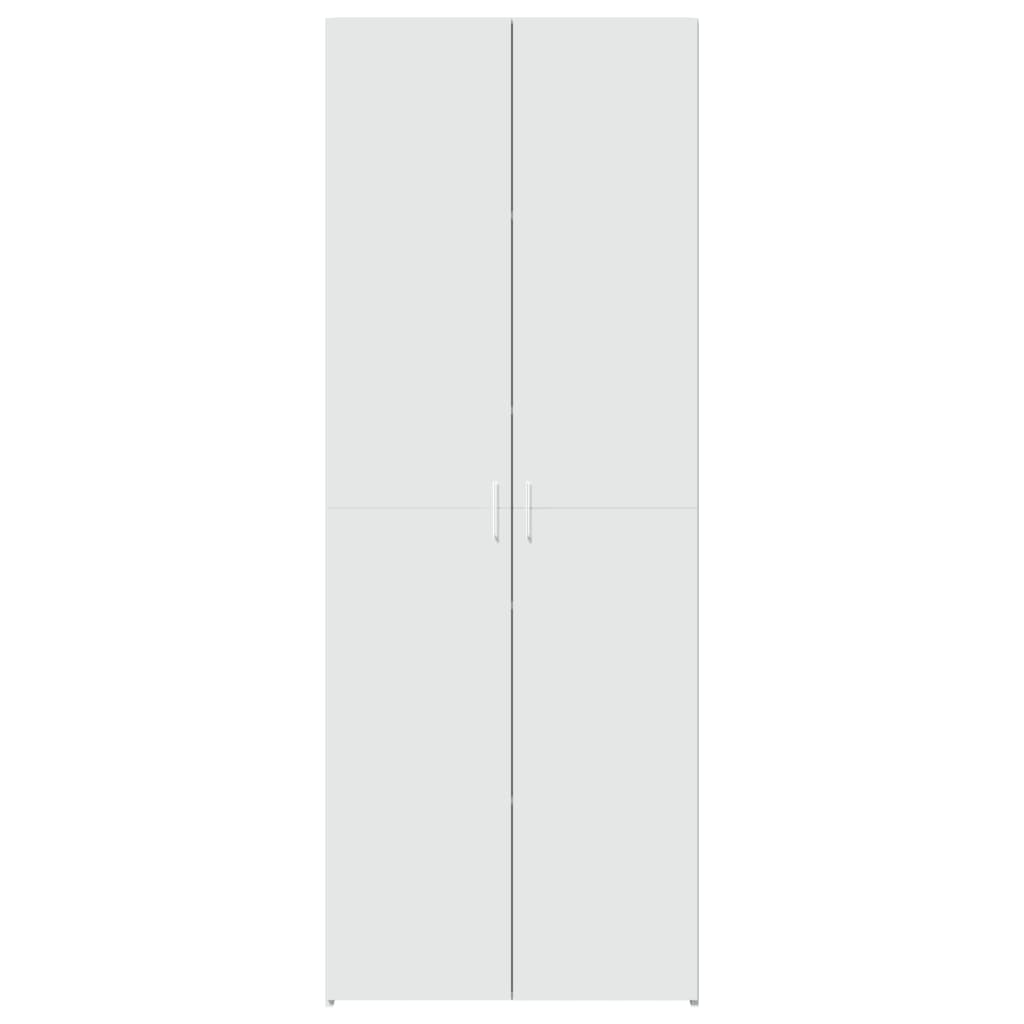 Credenza Bianca 70x42,5x185 cm in Legno Multistrato