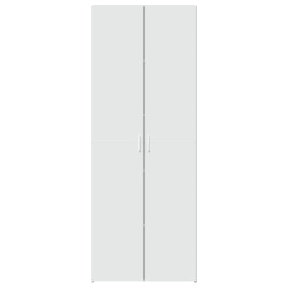 Credenza Bianca 70x42,5x185 cm in Legno Multistrato