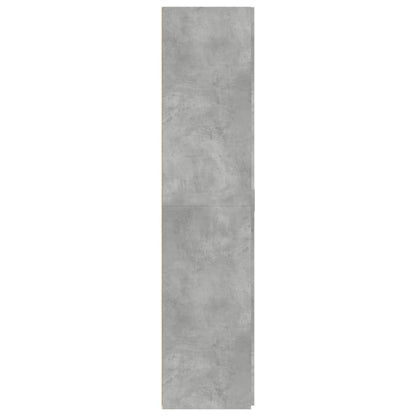 Credenza Grigio Cemento 70x42,5x185 cm in Legno Ingegnerizzato