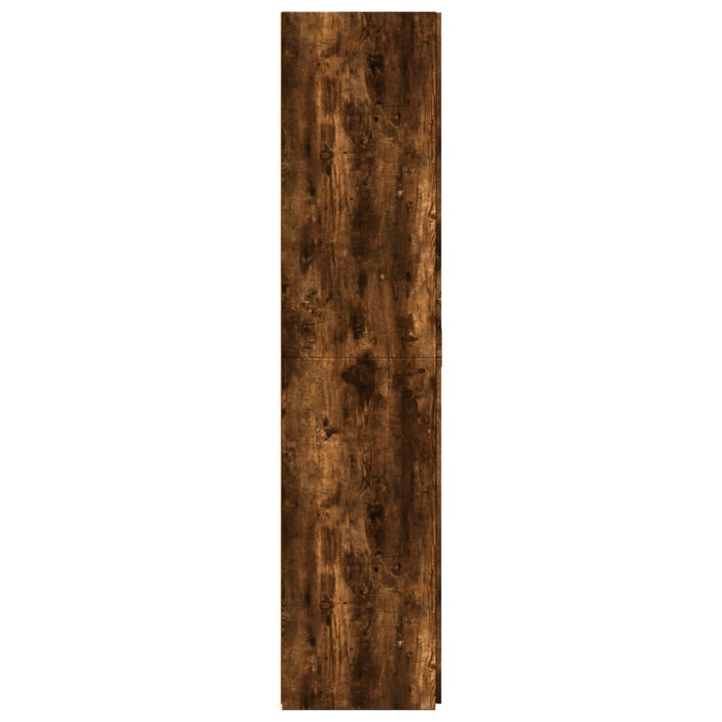 Credenza Rovere Fumo 70x42,5x185 cm in Legno Ingegnerizzato