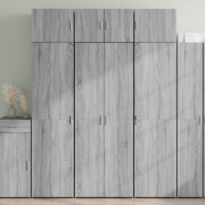 Credenza Grigio Sonoma 70x42,5x185 cm in Legno Ingegnerizzato