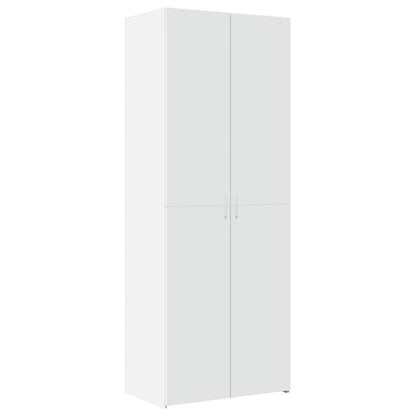 Credenza Bianca 70x42,5x185 cm in Legno Ingegnerizzato
