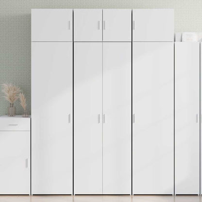 Credenza Bianca 70x42,5x185 cm in Legno Ingegnerizzato