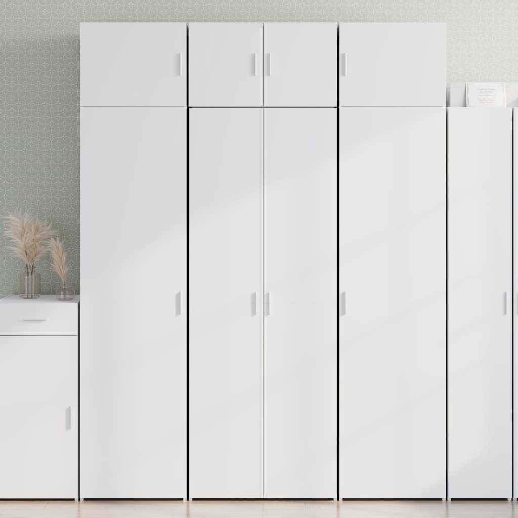 Credenza Bianca 70x42,5x185 cm in Legno Ingegnerizzato